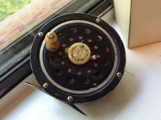 Old/Early Pfleuger Medalist 1494 1/2 Fly Reel W/Spare Spool Box Bottom 3