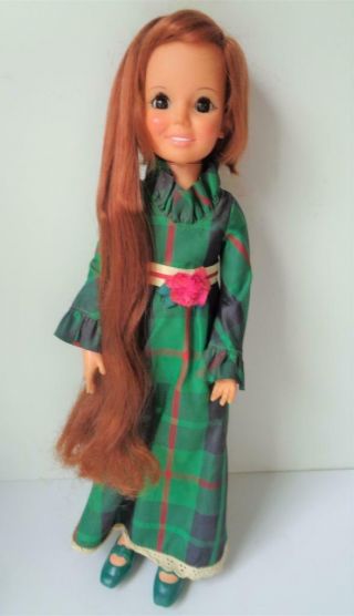 Vintage 1972 Ideal Look Around Crissy Growing Hair Doll Butterfly String