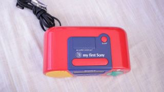 Vintage Sony Alarm Clock Radio - Red - My First Sony ICF - C6000 - 2
