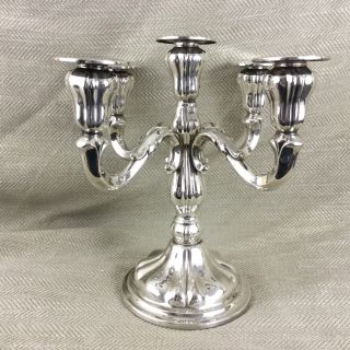 Antique Candelabra Silverplate French Art Nouveau Candlestick Candle Stick