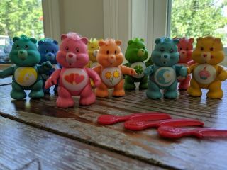 Kenner Vintage Care Bears 1983 Poseable Figures W/combs