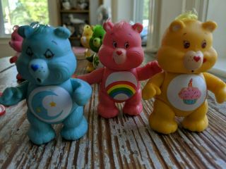 Kenner Vintage Care Bears 1983 Poseable Figures w/Combs 3