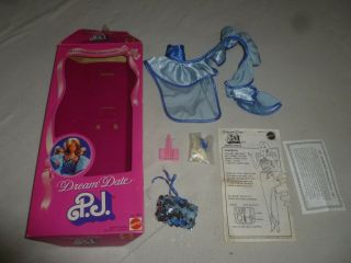Boxed Barbie Pj Dream Date Outfit Shoes Jewelry Perfume Vintage 1982 Mattel 5869