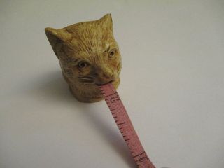 Whimsical Antique Novelty Celluloid Cat and Mouse Sewing Measuring Tape Toy 7