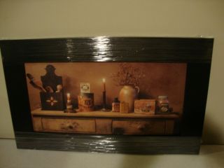 MAMA ' S PANTRY primitive wall Print in Wood Frame 2