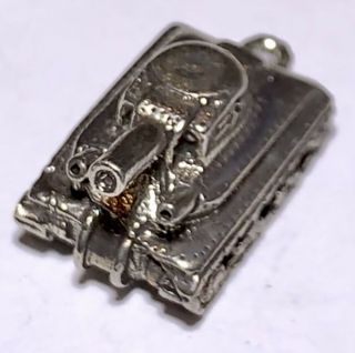 Antique Vintage Set Of Four Silver Miniature Toy Necklace Pendants Charms 4