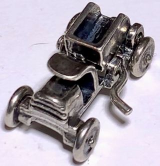 Antique Vintage Set Of Four Silver Miniature Toy Necklace Pendants Charms 5
