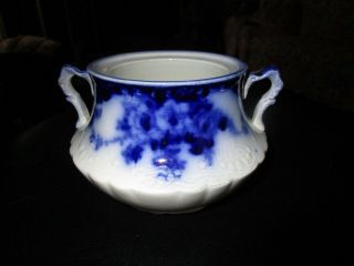 Antique Alfred Meakin Flow Blue Sugar Bowl " Devon "  L@@k