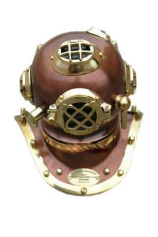 Mark Iv Us Navy Mini Diving Helmet Deep Sea Divers Helmet Brass 6  Table Deco