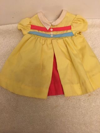 Vintage Mattel Chatty Cathy Doll Yellow School Dress
