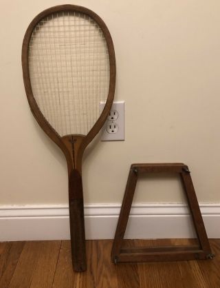 Playable Antique 1920’s Wood Tennis Racket Alexander Taylor Nyc Westchester