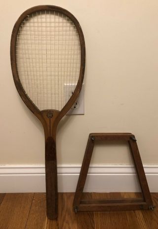 Playable Antique 1920’s Wood Tennis Racket Alexander Taylor NYC Westchester 2