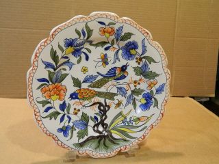 French Faience Round 9 1/4 