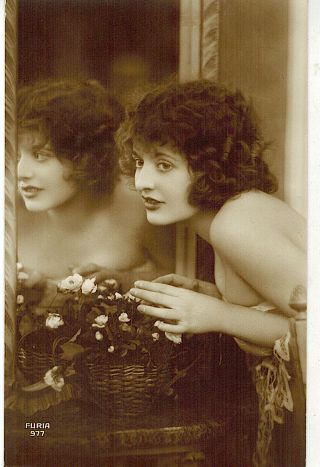 France Antique Postcard Real Photo : Woman : Furia Postcard