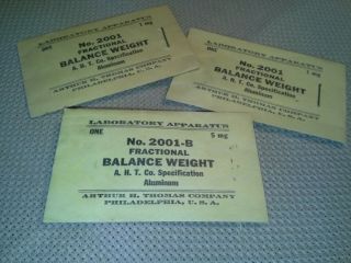 Vintage Arthur H.  Thomas Apothecary Scale Fractional Weights,