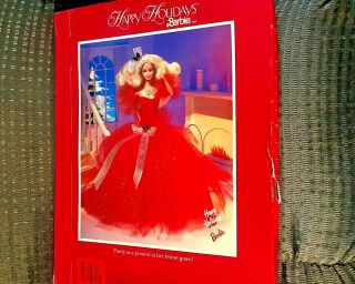 Vintage 1988 Special Edition Barbie Doll Happy Holidays,  NIB,  Box poor 2