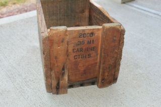 ANTIQUE VINTAGE WINCHESTER SMALL ARMS AMMUNITION WOODEN WOOD AMMO CRATE BOX 3