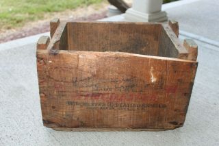 ANTIQUE VINTAGE WINCHESTER SMALL ARMS AMMUNITION WOODEN WOOD AMMO CRATE BOX 4
