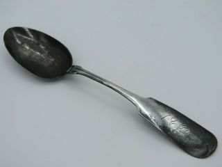 Antique J.  B.  & S.  M.  Knowles Fiddle Sterling Silver Serving Spoon Tablespoon