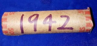 1942 Keepsake Roll Of Lincoln Antique Wheat One Cent Copper Pennies.