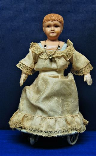 Antique Mechanical Doll – E.  P.  Lehmann & Co.  – German “waltzing Doll”