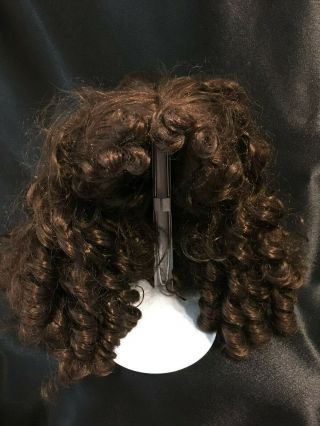 Vintage Brunette Human Hair Doll Wig 3