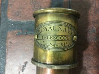 A.  MASPOLI ROYAL NAVY LONDON BRASS MARINE SHIPS ASTRONOMY TELESCOPE 1915 4