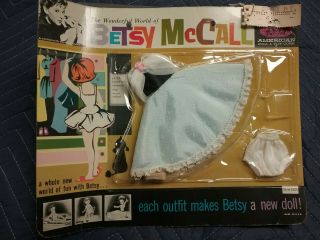 Vintage 8 Betsy Mccall Blue Prom Time 8205 Complete Dress Panties Shoes Nip