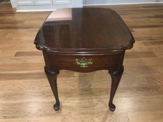 Pennsylvania House Queen Anne Style Cherry End Table With Drawer