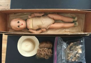 Antique Famil Doll - South America - Composition & Cloth - Tin Eyes - 1920 
