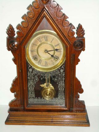 E Ingraham & Co Antique Steeple/mantle Clock Circa 1900 