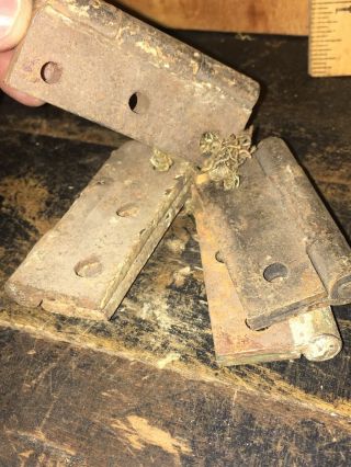 Vintage Antique Hinges From Old Mill.  Various Sizes. 3