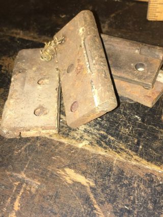 Vintage Antique Hinges From Old Mill.  Various Sizes. 4