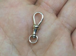 Fab Antique Victorian 9ct Rolled Gold DOG CLIP CLASP Albert Chain Pocket Watch 2