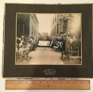 1940s World War Ii Era Vintage Antique Sepia Photo Funeral Chicago Pulaski Art