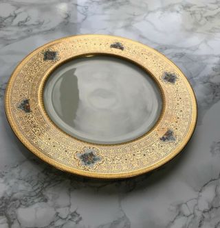 Antique Rare 1830 S - 67 Lenox Dinner Plate - Gold Encrusted - Green Logo