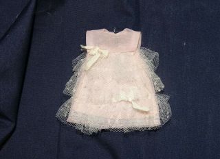 Vintage Barbie (tm) Dress For Tutti Doll " Melody In Pink " 1966 - 68 Lace & Bows