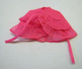 Vtg 1966 Barbie Francie Doll Hot Pink Ruffled Cape From " First Formal " 1260
