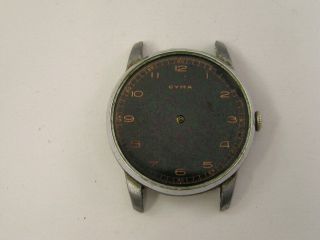 Vintage Cyma Military Watch As Found 1940 
