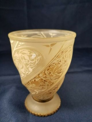 Antique Bohemian Art Noveau Alabaster Jar Vase 1800s