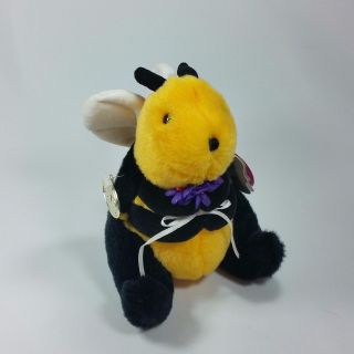 Vintage Bumblebee Plush Stuffed Gund Valentines Animal Toy Doll 1989