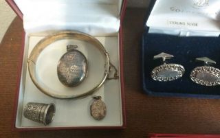 ANTIQUE & MODERN HALLMARKED SILVER JEWELLERY ALL BOXES 3