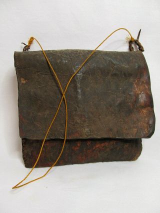 Primitive Leather Game Bag Satchel Hunting Pouch 1800s Antique