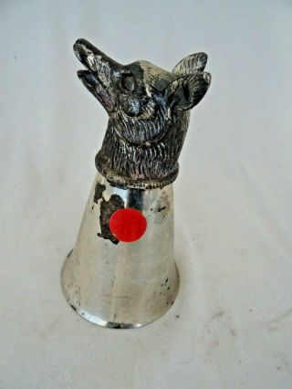 Vintage Silver - Plated,  Fox - Headed (possibly Italian) Stirrup Cup Kb