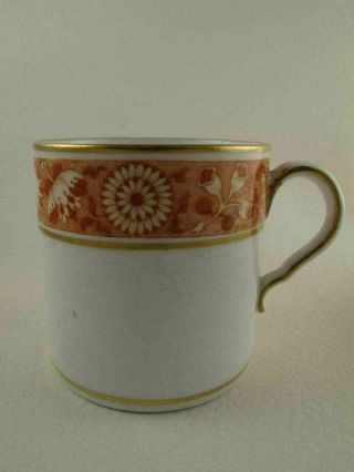 SPODE 4 Early 19th C Porcelain Orange Coffee Cans Staples 981 Bamboo 1119 1006 3