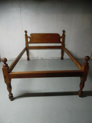 Antique Early American Full Size Rope 4 Poster Bed