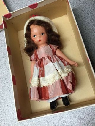 Vintage Bisque Nancy Ann Storybook 6 " Doll 113 One,  Two Button My Shoe