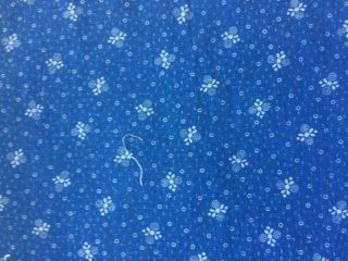 Back In Time Textiles Great Antique 1890 Cadet Blue Print Calico Fabric