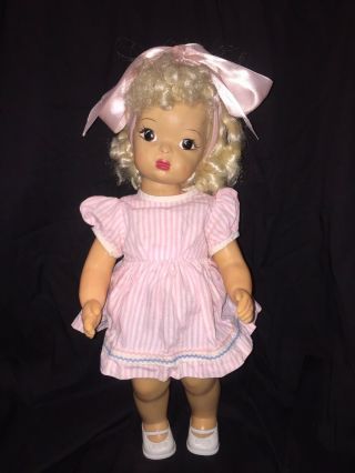 Darling Vintage Terri Lee Doll 18” Platinum Blonde Hair