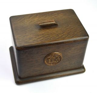 Tea Caddy 1940s Vintage Wood Tea Caddy Storage Jar Wood Tea Box 2